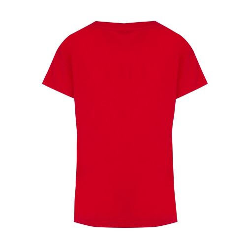 Womens Red Vertical Logo S/s T Shirt 53142 by Love Moschino from Hurleys