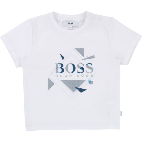 Boys White Branded Box S/s T Shirt 19711 by BOSS from Hurleys