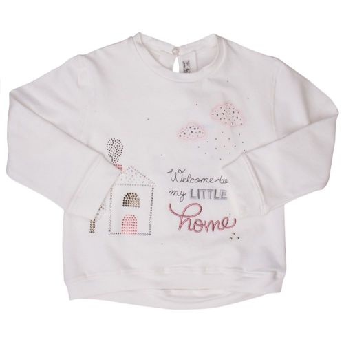 Girls Natural & Gum Little Home Sweat Top 12870 by Mayoral from Hurleys