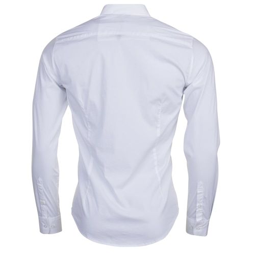 Mens White Custom Fit L/s Shirt 69678 by Armani Jeans from Hurleys