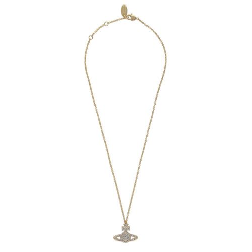 Womens Gold/Light Sapphire Grace Bas Relief Pendant Necklace 91239 by Vivienne Westwood from Hurleys