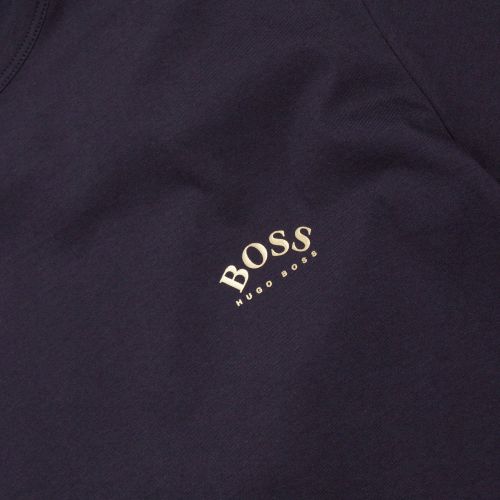 Athleisure Mens Navy/Gold Tee Curved Small Logo S/s T Shirt 77913 by BOSS from Hurleys