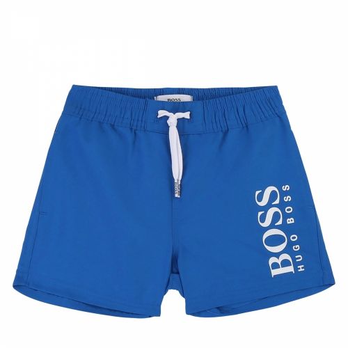 Toddler Blue Branded Swim Shorts 38270 by BOSS from Hurleys