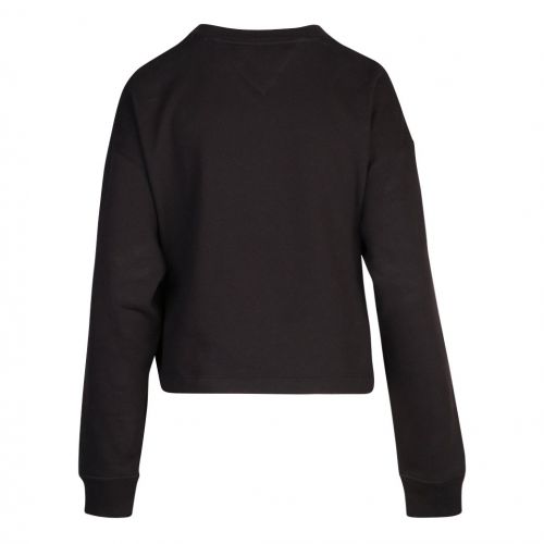 Womens Black Signature Crop Sweat Top 102907 by Tommy Jeans from Hurleys