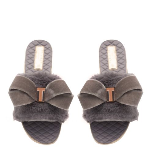 Womens Light Grey Blings Bow Slippers 30385 by Ted Baker from Hurleys