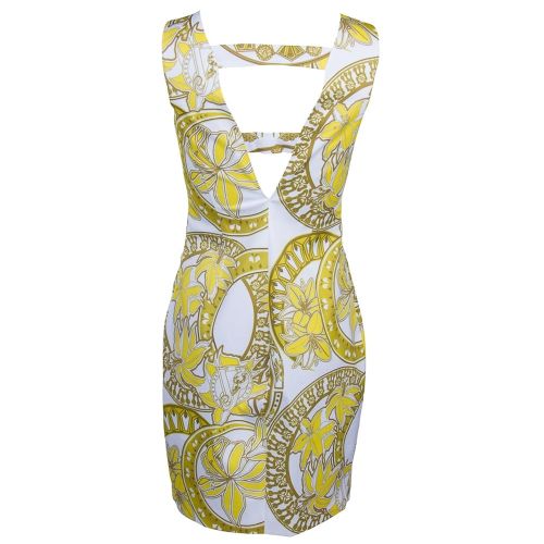 White & Gold Printed Dress 72691 by Versace Jeans from Hurleys