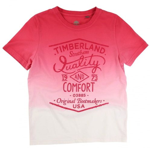 Boys Red Branded S/s Tee Shirt 39590 by Timberland from Hurleys