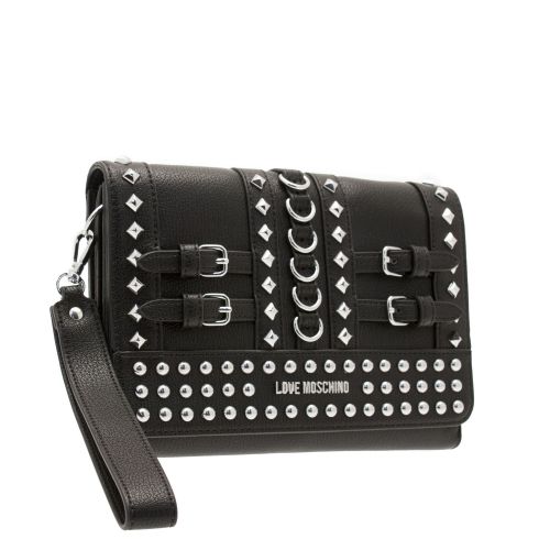 Womens Black Studded Crossbody 31703 by Love Moschino from Hurleys