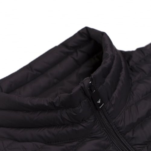 Mens Black Padded Down Jacket 22270 by Emporio Armani from Hurleys