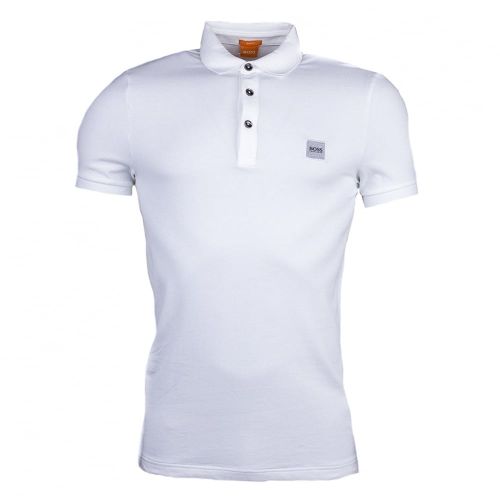 Orange Mens White Pavlik S/s Polo Shirt 68261 by BOSS from Hurleys