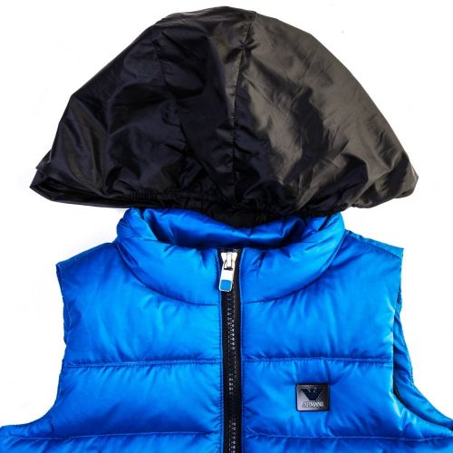 Boys Blue Down Filled Gilet 62430 by Armani Junior from Hurleys