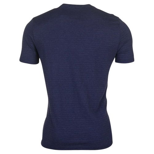 Mens French Navy Marl Textured Stripe S/s Tee Shirt 71432 by Fred Perry from Hurleys