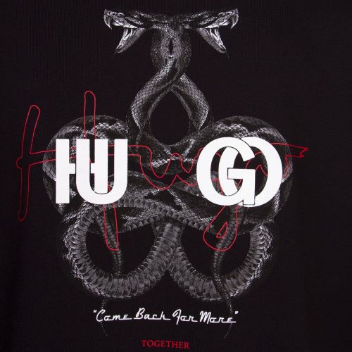 Mens Black Derpiente Back Logo Hoodie 91927 by HUGO from Hurleys
