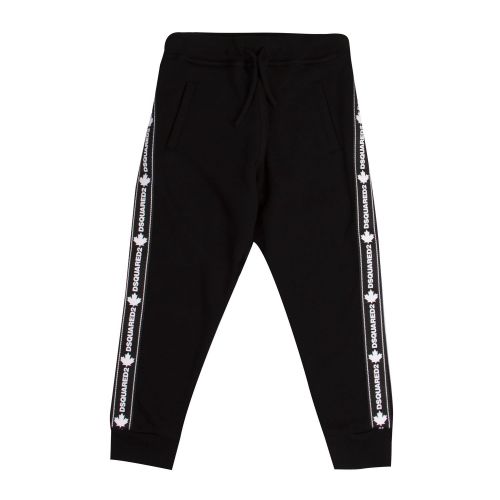 Boys Black Taped Sweat Pants 75386 by Dsquared2 from Hurleys
