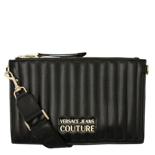 Womens Black Branded Quilted Clutch 51134 by Versace Jeans Couture from Hurleys