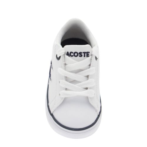 Infant White & Navy Lerond Croc Trainers (3-9) 33791 by Lacoste from Hurleys