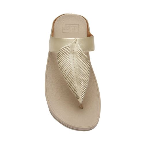 Womens Platino Fino Feather Toe Post Flip Flops 87683 by FitFlop from Hurleys