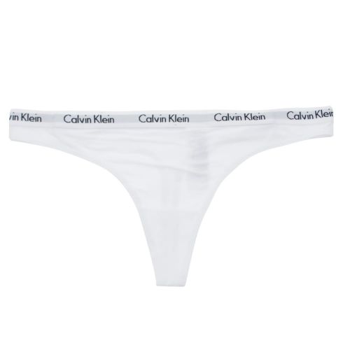 Womens White Small Logo Thong 26080 by Calvin Klein from Hurleys