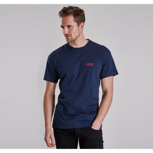 International Mens Navy International Small Logo S/s Tee Shirt 35315 by Barbour from Hurleys
