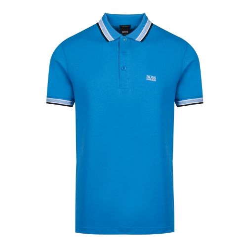 Athleisure Mens Bright Blue Paddy Regular Fit S/s Polo Shirt 44818 by BOSS from Hurleys