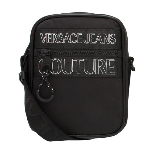 Mens Black Branded Logo Small Crossbody Bag 83658 by Versace Jeans Couture from Hurleys