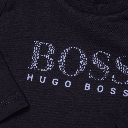 Baby Navy Branded L/s Tee Shirt 65279 by BOSS from Hurleys
