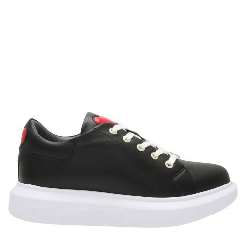 Womens Black Heart Detail Trainers 77798 by Love Moschino from Hurleys