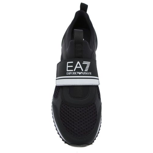 Mens Black Logo Strap Trainers 20433 by EA7 from Hurleys