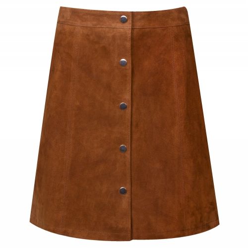 Womens Oak Brown Vibotini Suede Skirt 35780 by Vila from Hurleys