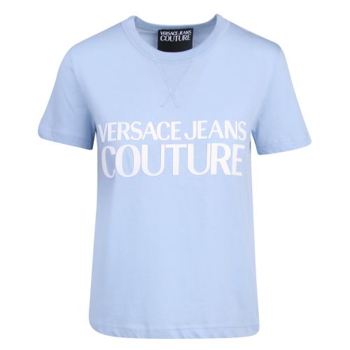 Womens Bluebell Branded Logo S/s T Shirt 51216 by Versace Jeans Couture from Hurleys