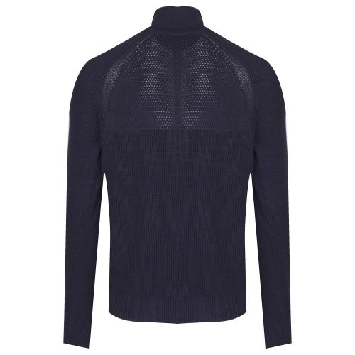 Casual Mens Dark Blue Karby Half Zip Knitted Top 34469 by BOSS from Hurleys