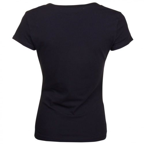 Womens Black Jewel Logo S/s T Shirt 17922 by Love Moschino from Hurleys