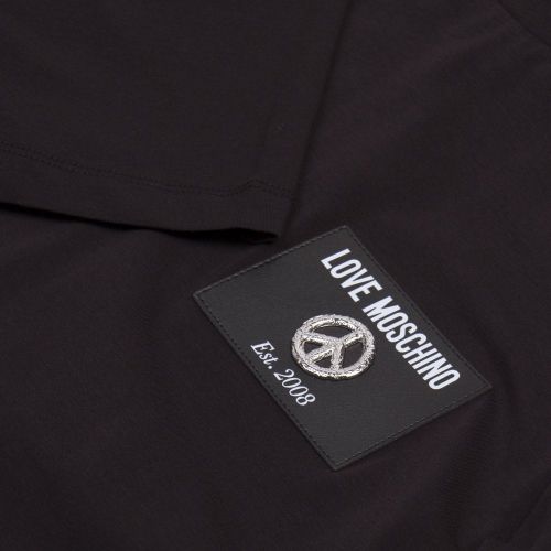 Mens Black PU Badge Slim S/s T Shirt 26883 by Love Moschino from Hurleys