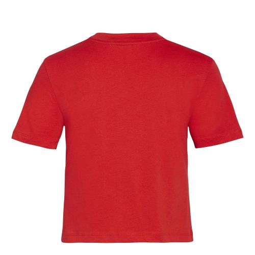 Womens Racing Red Small Institutional Cropped S/s T Shirt 39029 by Calvin Klein from Hurleys