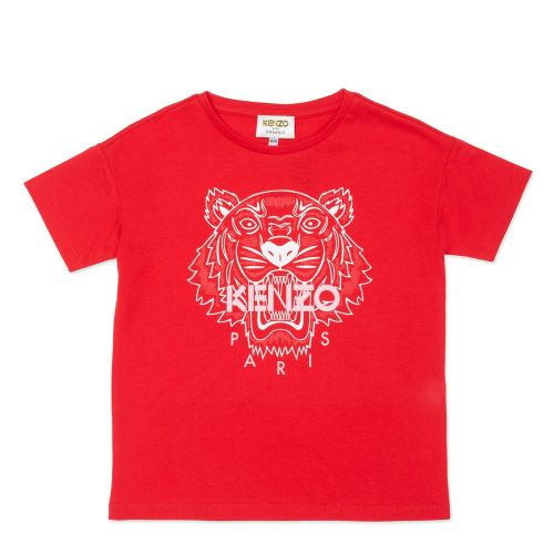 Girls Bright Red Tiger Loose Fit S/s T Shirt 90225 by Kenzo from Hurleys