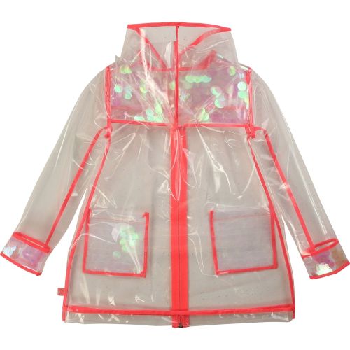 Girls Clear/Pink Clear Sequin Rain Coat 55740 by Billieblush from Hurleys