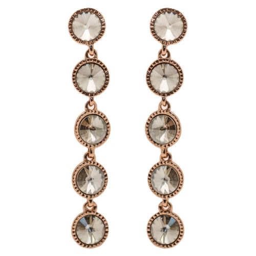 Womens Rose Gold & Crystal Rizza Drop Earrings 66797 by Ted Baker from Hurleys