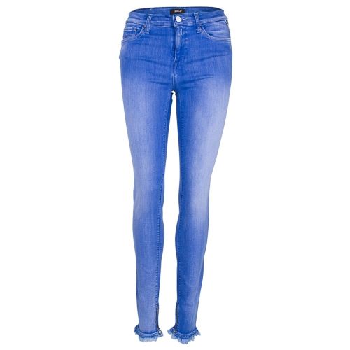 Womens Blue Wash High Rise Ankle-Zip Joi Skinny Fit Jeans 7112 by Replay from Hurleys