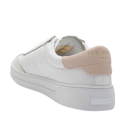 Womens White/Pink Ebby Retro Scallop Trainers 87771 by Ted Baker from Hurleys