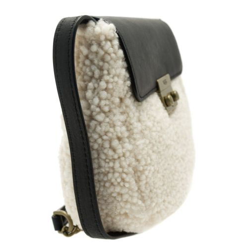 Womens Black & Natural Vivienne Sheepskin Crossbody Bag 67645 by UGG from Hurleys