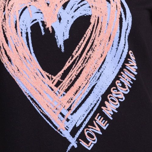 Womens Black Graffiti Heart Dress 10488 by Love Moschino from Hurleys