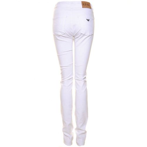 Womens White J18 Skinny Pants 63856 by Armani Jeans from Hurleys