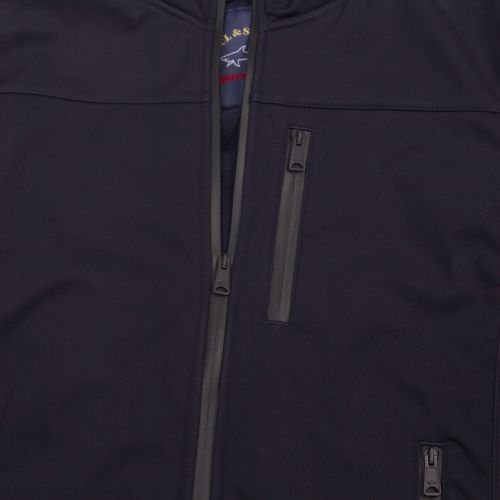 Mens Dark Navy Branded Soft Shell Hooded Jacket 48867 by Paul And Shark from Hurleys