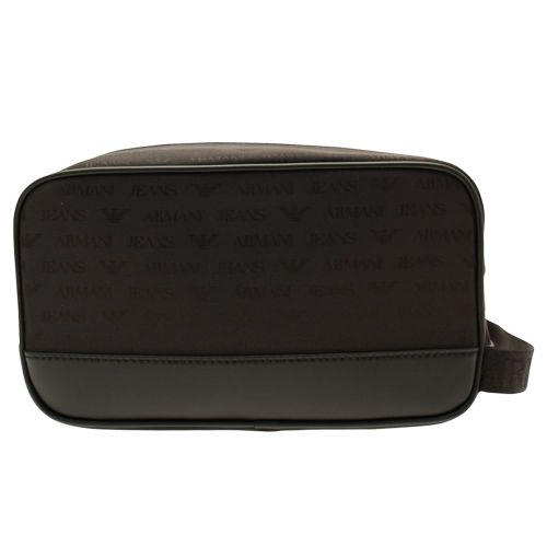 Mens Black Multi Logo Wash Bag 11119 by Armani Jeans from Hurleys