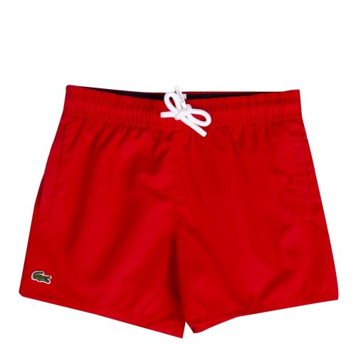 Boys Red Classic Croc Swim Shorts 59349 by Lacoste from Hurleys