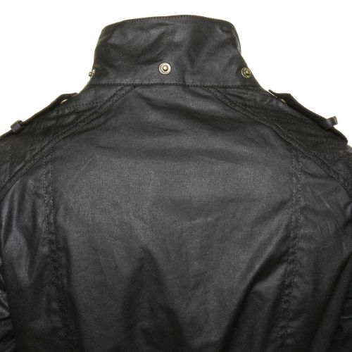Womens Black Hairpin Hooded Waxed Jacket 27305 by Barbour International from Hurleys