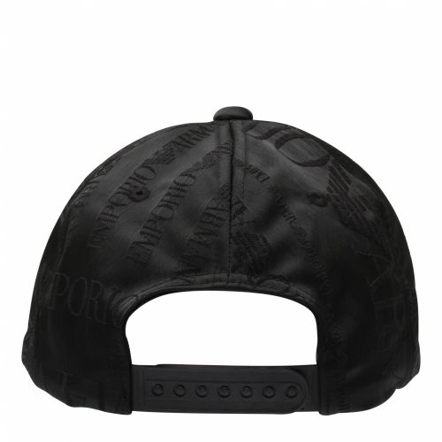 Mens Black All Over Logo Cap 55638 by Emporio Armani from Hurleys