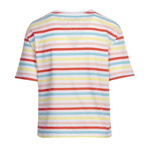 Womens Frozen Lemon Multi Stripe Logo S/s T Shirt 74617 by Tommy Jeans from Hurleys
