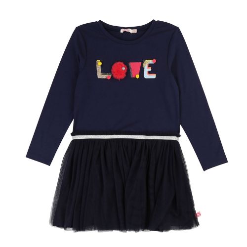 Girls Navy Love Net Skirt Dress 45434 by Billieblush from Hurleys
