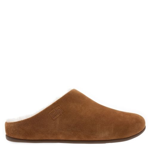 Womens Tumbled Tan Chrissie Shearling Slippers 36512 by FitFlop from Hurleys